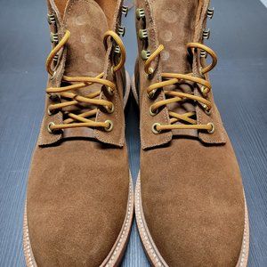 Grant Stone Diesel Bourbon Suede 9.5E Handmade Goodyear welted boots